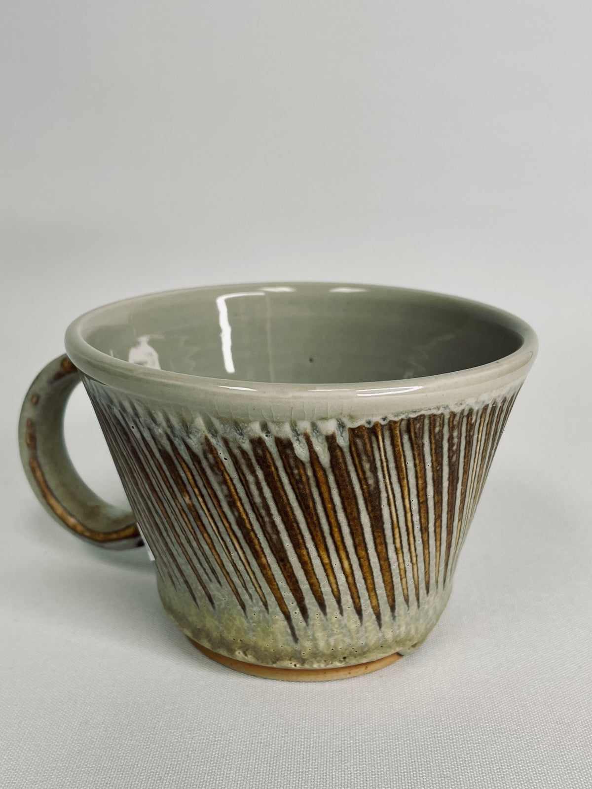Grey/Brown coffee mug  by Lynne Mulvihill
