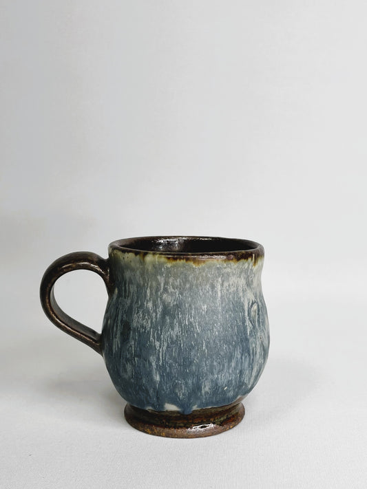 8 oz Blue Fluxed Espresso Mug By Shona Helstrom