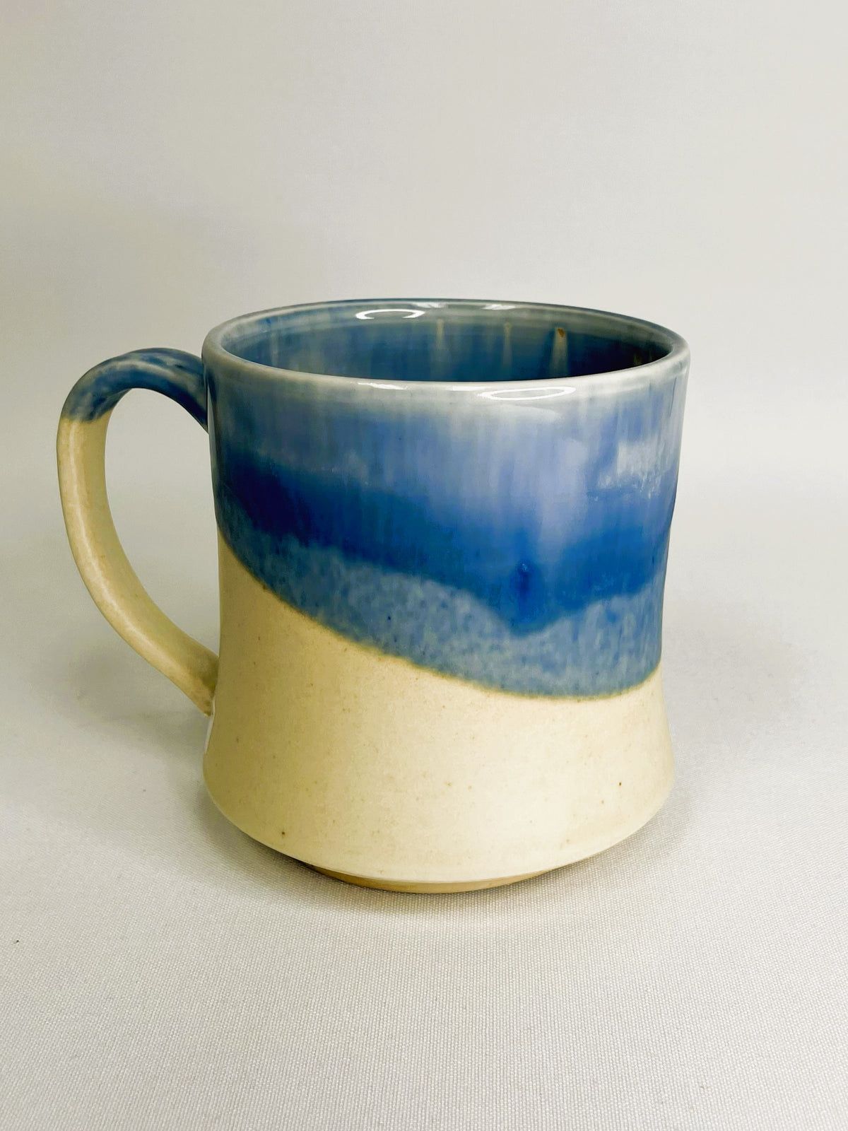 16 oz Cream and Blue Mug By Shona Helstrom