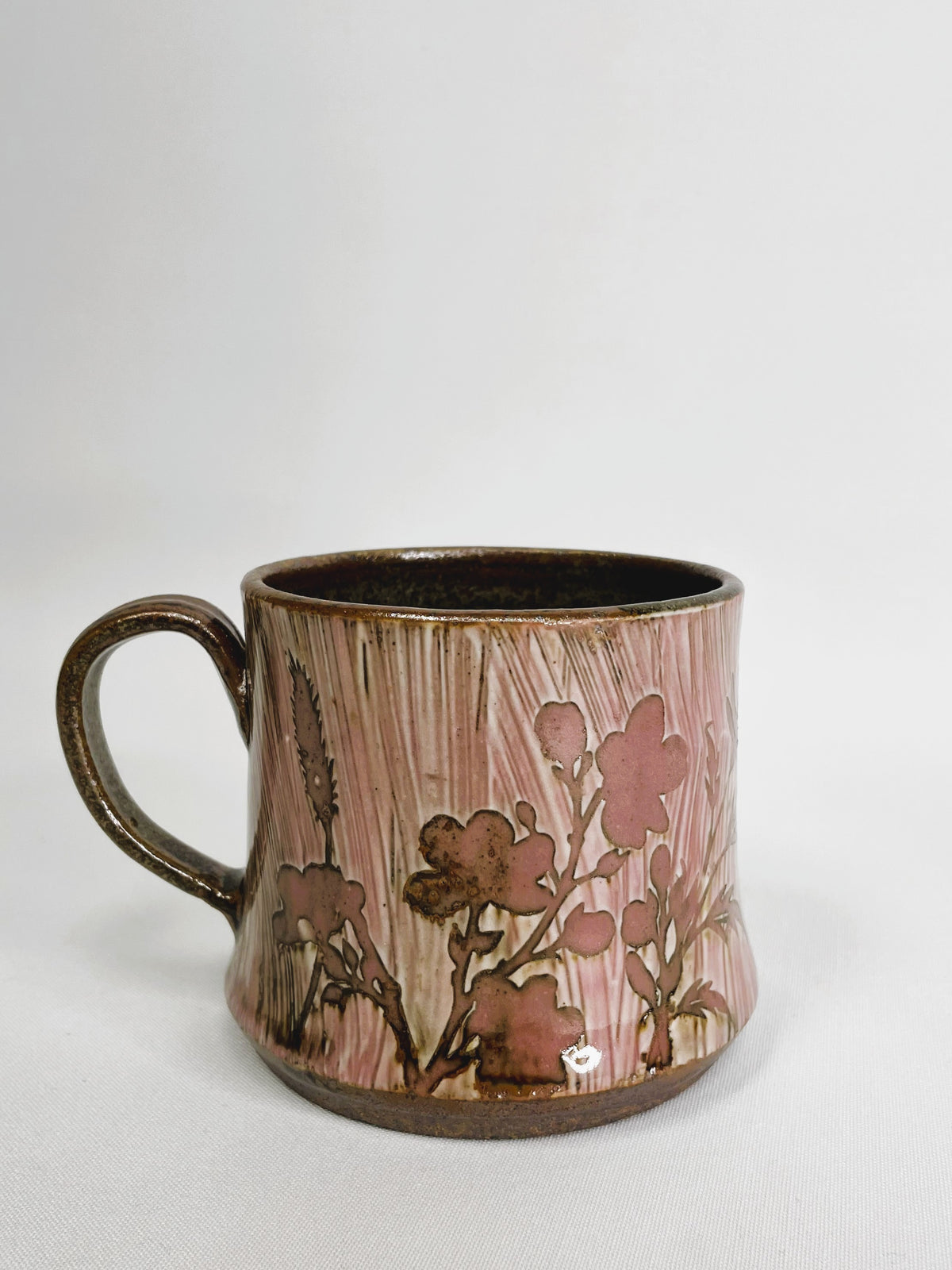 14 oz Red Wild Flower Mug By Shona Helstrom
