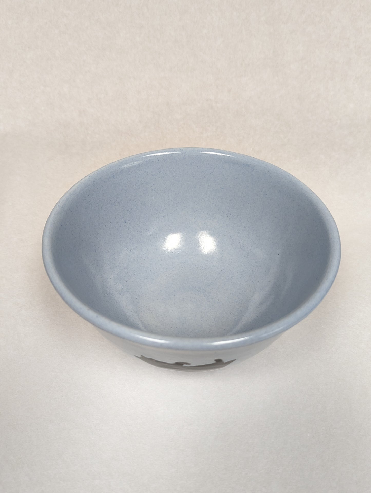 Grey Blue Cat Bowl by Kevin Stafford